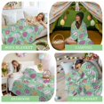 thumbnail image 6 of Throw Blanket Fleece Throw Blanket 50x80in, Easter Eggs Colorful Floral Soft Lightweight Bed Blankets Retro Spring Green Back Fuzzy Couch Blankets for All Season, 6 of 9