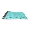 thumbnail image 2 of Ahgly Company Indoor Round Solid Light Blue Modern Area Rugs, 4' Round, 2 of 4