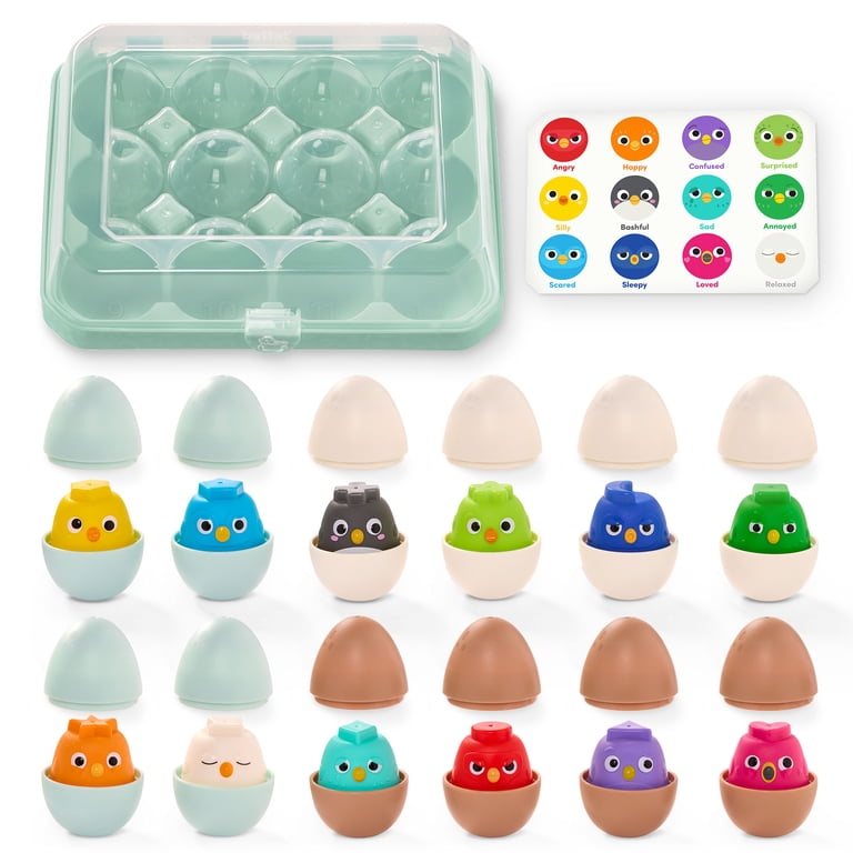 Battat Sort & Match Eggs Color & Shape Plastic Sorter Set