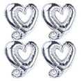 thumbnail image 2 of Fmbmuo 18 Inch Silver Heart Shaped Aluminum Foil Balloon, Wedding Decoration Wedding Valentine'S Day Aluminum Foil Heart Balloon, 2 of 5