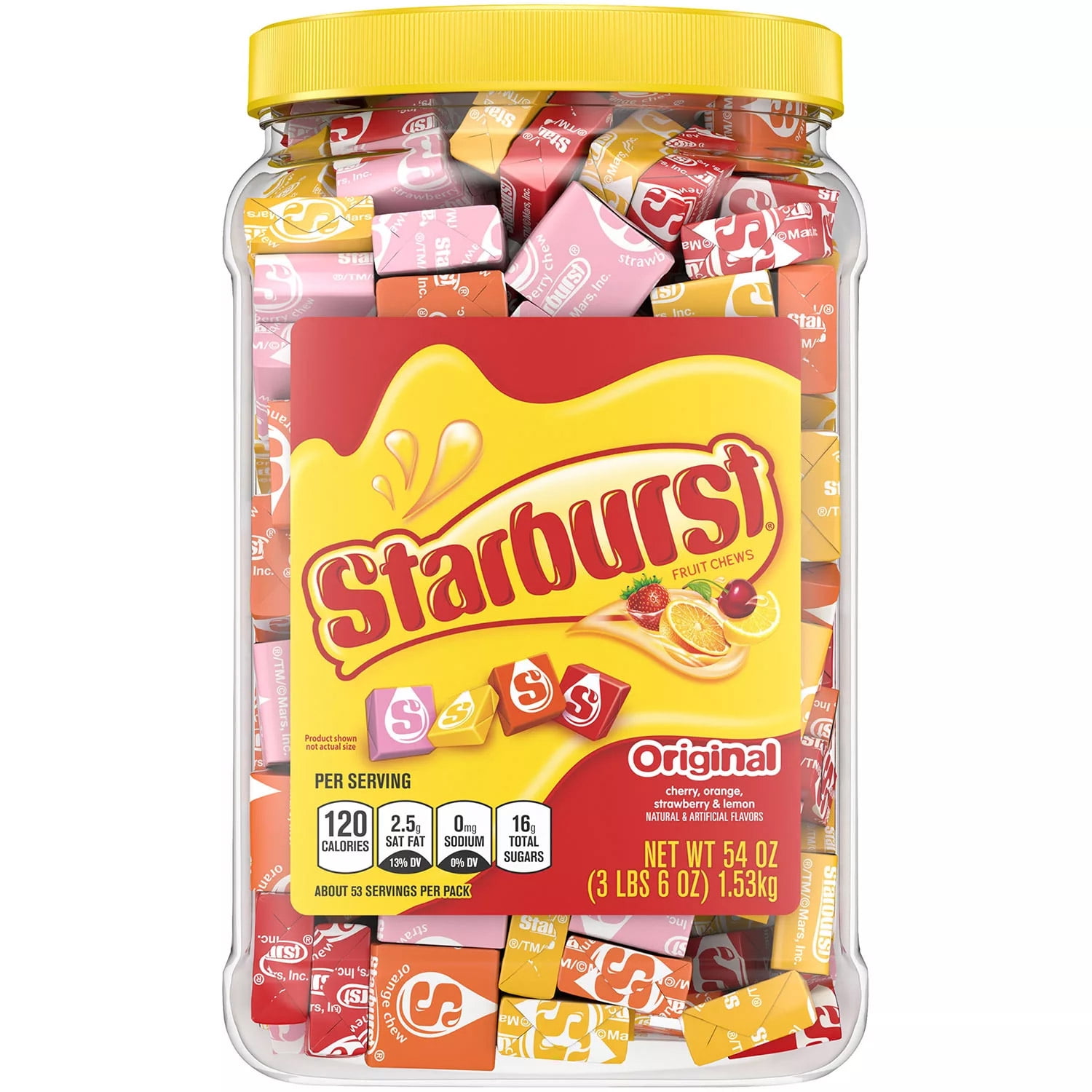 Starburst Original Fruity Chewy Candy Bulk Jar (3lbs 6oz)