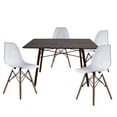 thumbnail image 1 of Set de Comedor Oslo Melamina 120cm Nogal 4 sillas Eames Blanco Minimalista Mundo In, 1 of 5