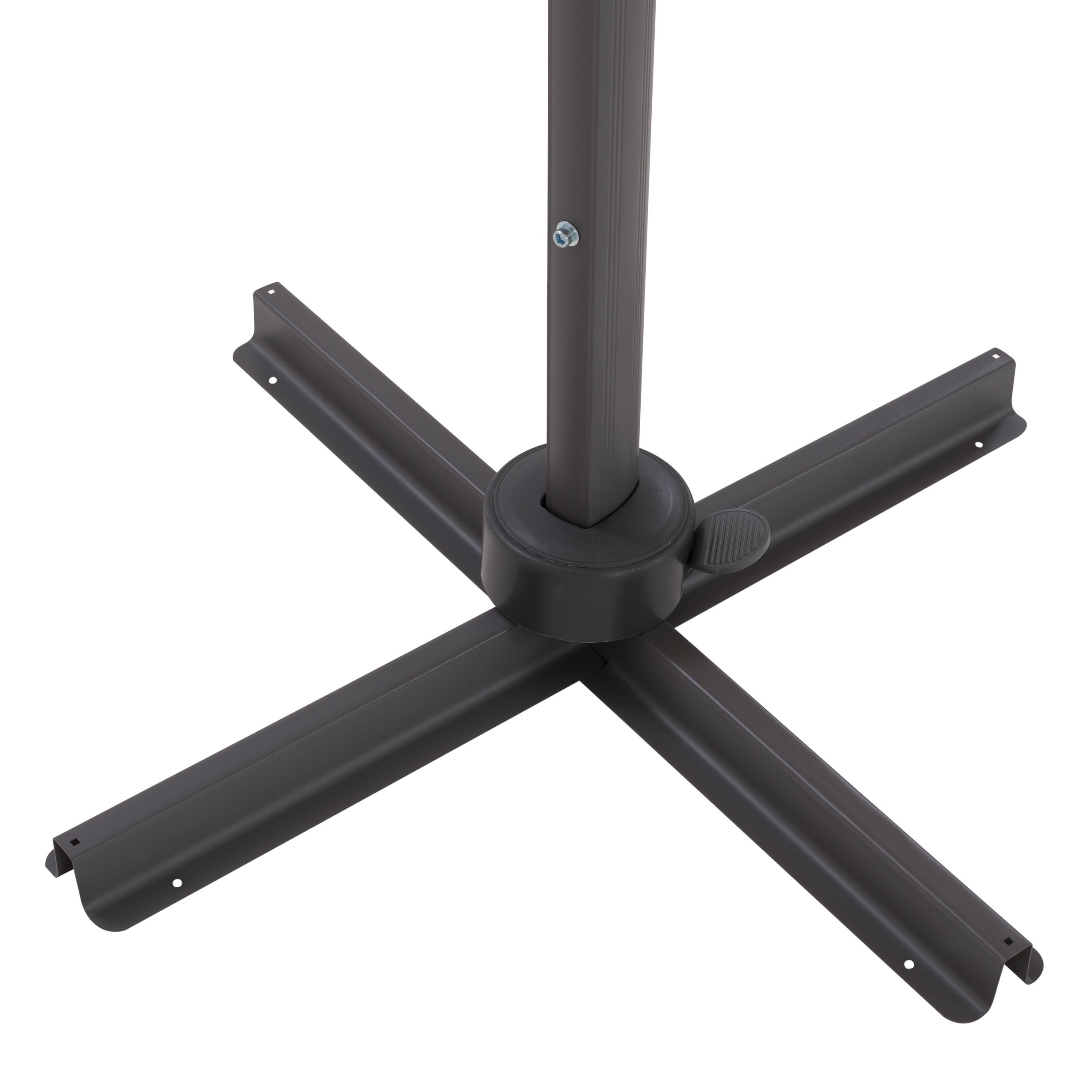 CorLiving 11.5ft Deluxe Durable Canopy Offset Titling & Rotating Patio Umbrella with Aluminum Frame