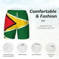 thumbnail image 3 of Mens Swim Trunks Guyana Flag Quick Dry Board Shorts with Compression Liner, 3 of 6