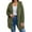 C-Army Green396, variant on Women Hooded Fuzzy Jacket Mid-Length Lightweight Solid Color Zipper Hoodies With Pockets Outdoor Indoor Cold Weather Soft Trendy Coat