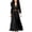 Black, variant on Guieoi Womens Dresses Plus Size Summer Casual Commuter & Vacation Long Sleeve Button-Down Collar Waist-Cinched Belted Shirt Maxi Dress Red XXL