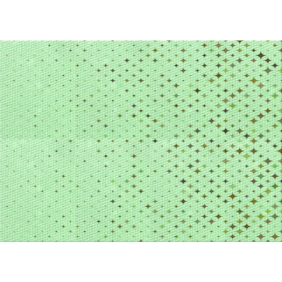Ahgly Company Indoor Rectangle Patterned Mint Green Area Rugs, 3' x 5'