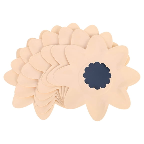 SILENRADAWN 16Pcs Eco-friendly Recycled Material Paper Plates for Special Occasions Flower Shaped 6.88X6.88X0.20in