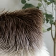 thumbnail image 2 of Phantoscope Merino Style Faux Fur Series Decorative Throw Pillow, 20" x 20", Brown/White, 1 Pack, 2 of 6