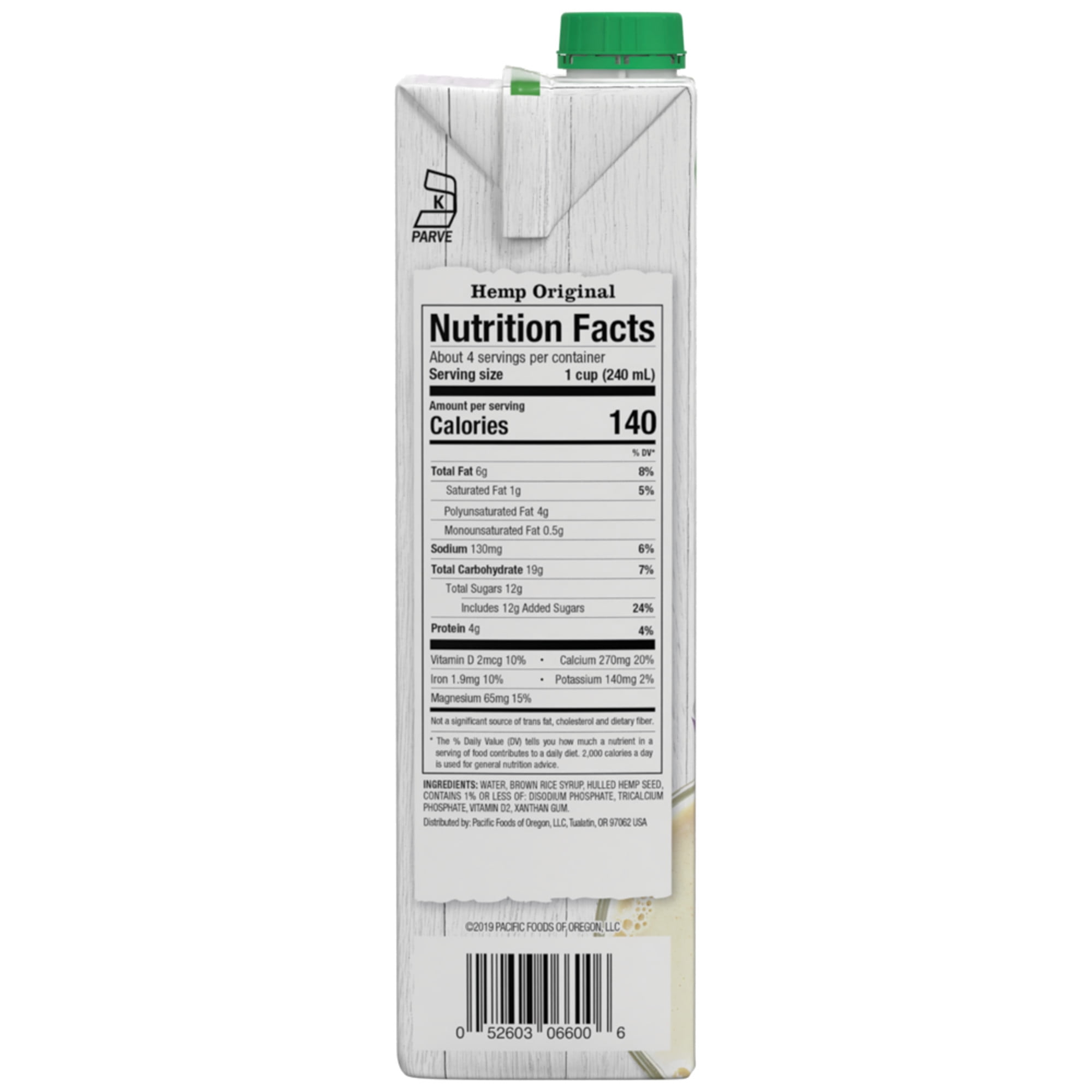 Pacific Hemp Milk Nutrition Facts Besto Blog