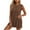 Brown, variant on LYXSSBYX Two Piece Sets for Women Summer Women's Fashion Shorts Two-piece Color Short-sleeved Casual Suit