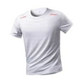 thumbnail image 3 of Men's Athletic Workout T-Shirts Solid Color Casual Breathable Ice-Silk Short Sleeve Top, 3 of 3