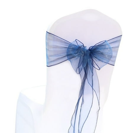 

UMMH Pcs Organza Chair Sash Bow for Banquet Wedding Party Event Xmas Decoration Sheer Organza Fabric Supply 18cm*275cm