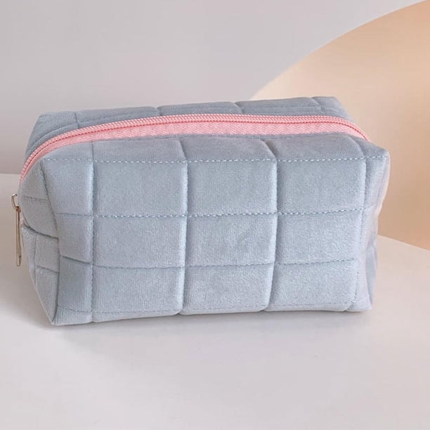 Bolsa de maquilje de viaje portátil Bolsa de aseo Estuche de cosméticos Bolsa de almacenamiento Bolsa con cremallera Portacepillos para artículos de Azul Soledad Bolsas de maquillaje de viaje