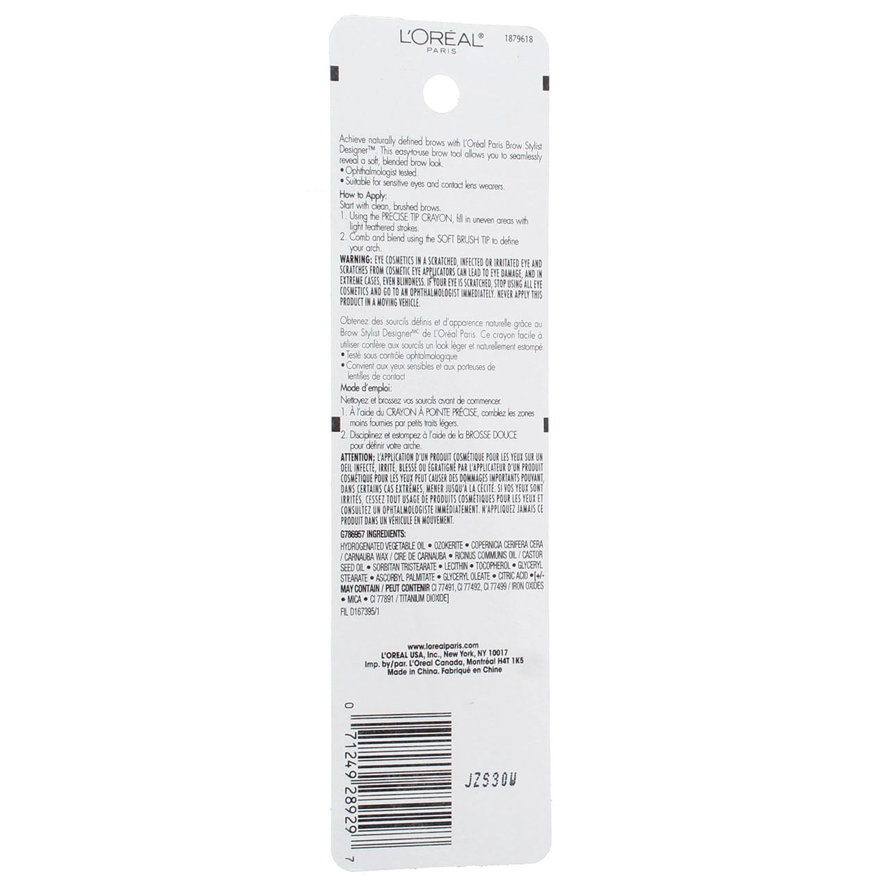 L'Oreal Paris Brow Stylist Designer Eyebrow Pencil, Dark Brunette [315] 0.045 oz (Pack of 4)