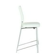 thumbnail image 3 of Milan Molly 42" Motion Back Chrome Frame Metal Bar Stool in White, 3 of 3