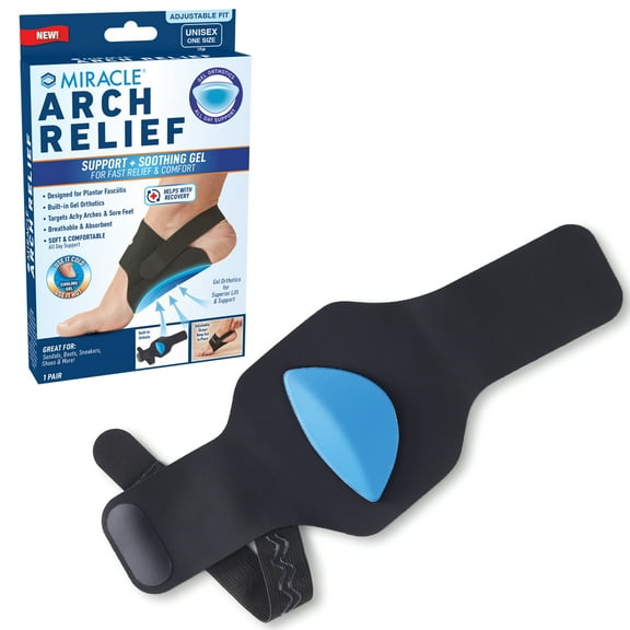 Miracle® Arch Relief, Gel-Infused Wrap for Arch Discomfort, Adjustable Straps