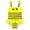r-66Yellow107, variant on HAYIMI Summer Children Kids Girls Suspend Swimwear Cute Little Flower Graphic Printed Swimsuit Fashionable Beach Bathing Suit