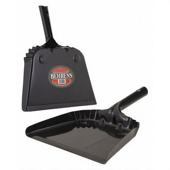 1Pack Behrens BS810 Dust Pan, Black, Steel