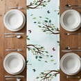 thumbnail image 4 of Table Runner 72 Inches Long for Kitchen Dining, Easter Dresser Scarf Farmhouse, Dining Table Decorations for Wedding/Parties, Spring Watercolor Bunny Eggs Tulip Flower Plant 14 x 72 In, 4 of 8