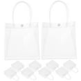 thumbnail image 6 of Raindrops Clear Goodie Bags 10Pcs Large Capacity PVC Transparent Tote for Business Events and Shopping, 6 of 8