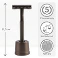 thumbnail image 4 of Old-Fashioned Manual Razor Metal Safety Razor with Razor Stand Eco Friendly and Reusable Razor Fits Most Double Edged Razor Blades, 4 of 5
