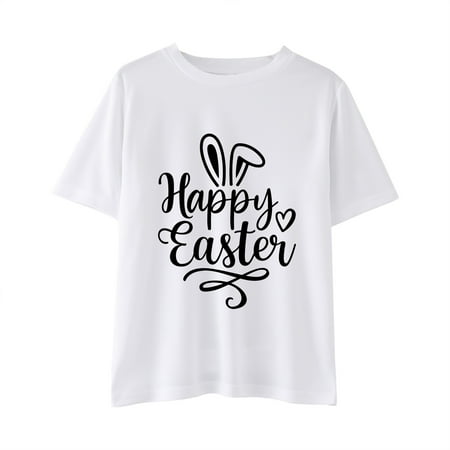 

Easter Day Prints Shirts Toddler Girl Boys Short Sleeve Bunny T Shirt Kids Girls Tee Tops