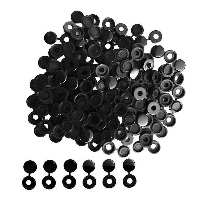 100 Pieces Plastic Hinged Screw Cover Cap For Car Home Furniture Decor Gray