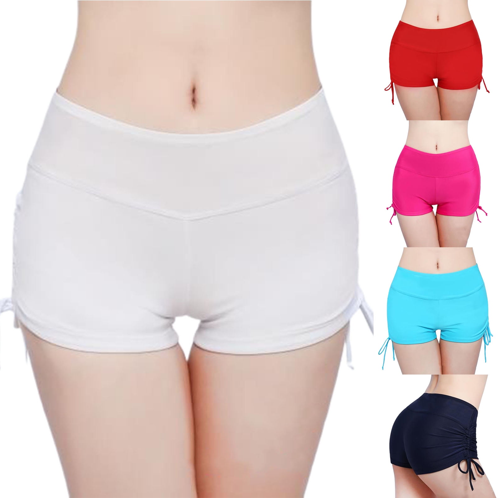 Travelwant Swim Shorts Womens Stretchy Sporty Bathing Suit Bottoms Side