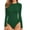 B Long Sleeve Deep Green, variant on Tank Top Body Suits Women Sexy Crew Neck Racerback Halter Ribbed Sleeveless Bodysuit for Women