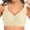 Beige, variant on Full Coverage Wireless Bra Wide Band Back Bra Support Back Closure Bra Solid Color Back Bra Breathable Bras Plain Back Closure Bra Regular Back Bra