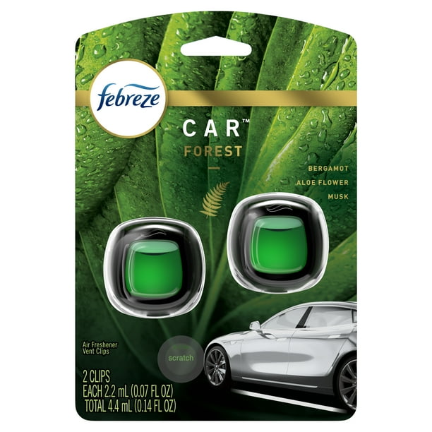 Febreze Car OdorEliminating Air Freshener, Forest, 2 ct