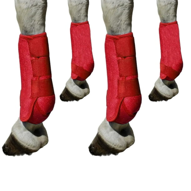 4 piezas botas de caballo DYNWAVEMX protección de piernas rojo