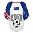 thumbnail image 6 of Soccer Cup 2026 Jersey NEW ZEALAND Soccer for Women with Colombia Flag Color Block and V Neck Short Sleeves Featuring Breathable Fabric for Tailgating Events Beach Outings Summer Festivals Navy L, 6 of 6