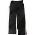 thumbnail image 1 of Eileen Fisher Mujer Georgette Crepe Casual Pierna Ancha Pantalones, Negro, 4P, 1 of 2