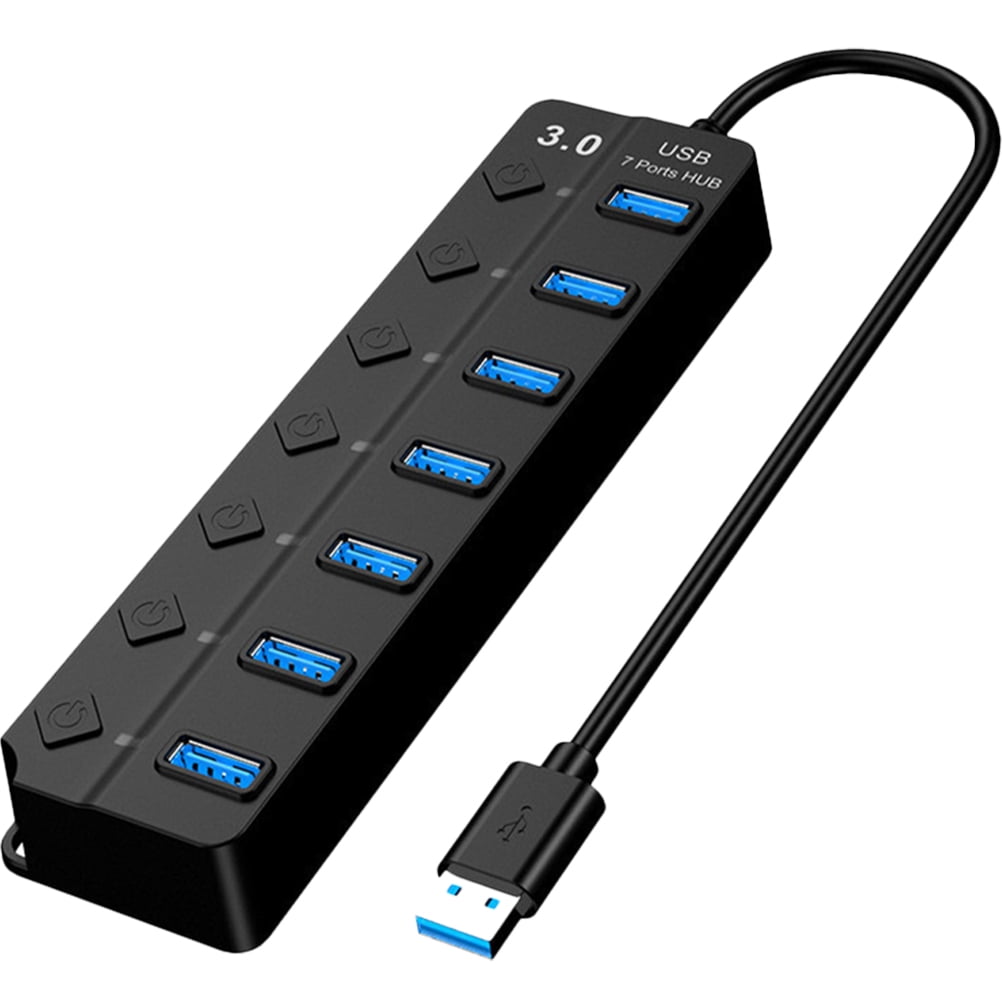 SHISUYAN Usb Hub with 7 Port Usb Splitter Adapter for Laptop and Computer