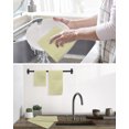 thumbnail image 5 of Yellow Striped Kitchen Dish Towels for Drying Dishes Set of 2, Modern Simple Farmhouse Beige Vintage Waffle Weave Microfiber Hand Tea Bathroom Towels Quick Dry & Absorbent Towel 12x12, 5 of 7