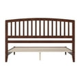 thumbnail image 2 of King Size Wood Platform Bed - Low Profile Modern Design, Walnut Finish, 2 of 5