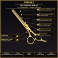 thumbnail image 3 of REGALE Gold Pro Barber Kit 5-Piece Professional Set include Titanium Gold Scissors, Shears, Razor & Comb and Case, Premium Hair cutting kit set, 3 of 8