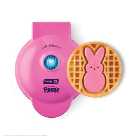 PEEPS® x Dash Mini Bunny Waffle Maker, Pink