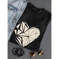 thumbnail image 3 of Broken Beige Heart T-Shirt Women -Image by Shutterstock, Female x-Large, 3 of 4