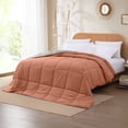 thumbnail image 3 of Modern Threads Down Alternative Reversible Comforter Orange Rust & Oatmeal King, 3 of 19