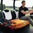 thumbnail image 5 of XYZCANDO Tropical Sunset Golf Cart Seat Cover - 2-Passenger Non-Slip Terry Cloth Cover With 4 Storage Pockets for Golf Lovers, 5 of 8