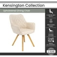 thumbnail image 2 of Hanover Kensington Quilted Dining Chair in White with Rubberwood Legs, 2 of 3