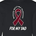 thumbnail image 4 of Inktastic Multiple Myeloma Awareness Ribbon for Dad Long Sleeve T-Shirt, 4 of 5