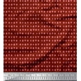 thumbnail image 1 of Soimoi Red Georgette Viscose Fabric Poker Card Symbol Printed Craft Fabric by the Yard 42 Inch Wide, 1 of 3