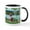 White/Black Inside, variant on CafePress - Birches/Aussie Shep 1 Mug - 11 oz Ceramic Mug - Novelty Coffee Tea Cup