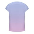 thumbnail image 5 of USSUMA Womens Summer Tops and Blouses Trendy Round Neck Ombre Gradient T-Shirts for Women Dressy Casual Short Sleeve Cute Tie Dye Basic Shirt Tunics Plus Beach, 5 of 5