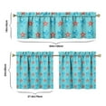 thumbnail image 6 of Kitchen Curtains 24 Inch Short - 3 Panel Set, Nautical Starfish Beach Seashell Mermaid Theme, Rod Pocket Window Curtain for Tropical Farmhouse, Easy Wash, 6 of 6