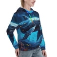 thumbnail image 6 of Kdxio Colorful Ocean Whale Print Womens Oversized Hoodies Sweatshirts Hooded Pullover Tops Sweaters Casual-Medium, 6 of 7